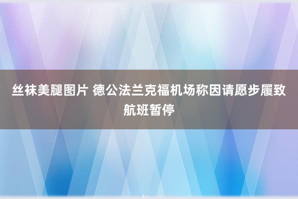 丝袜美腿图片 德公法兰克福机场称因请愿步履致航班暂停