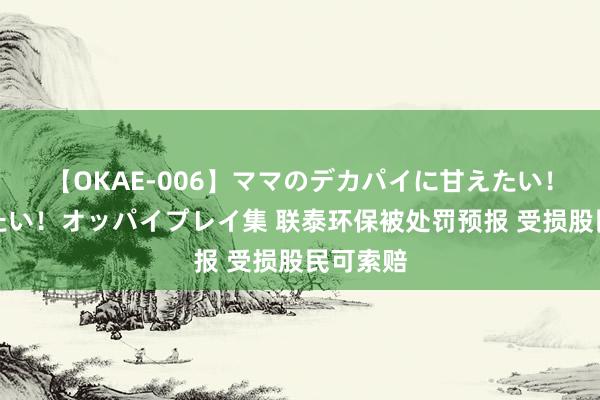 【OKAE-006】ママのデカパイに甘えたい！抜かれたい！オッパイプレイ集 联泰环保被处罚预报 受损股民可索赔