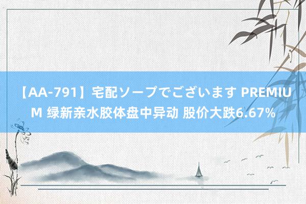 【AA-791】宅配ソープでございます PREMIUM 绿新亲水胶体盘中异动 股价大跌6.67%