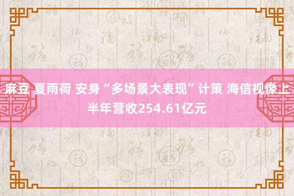 麻豆 夏雨荷 安身“多场景大表现”计策 海信视像上半年营收254.61亿元