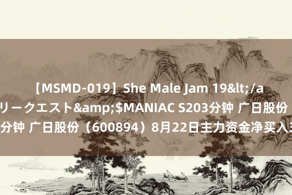 【MSMD-019】She Male Jam 19</a>2008-08-04グローリークエスト&$MANIAC S203分钟 广日股份（600894）8月22日主力资金净买入393.96万元